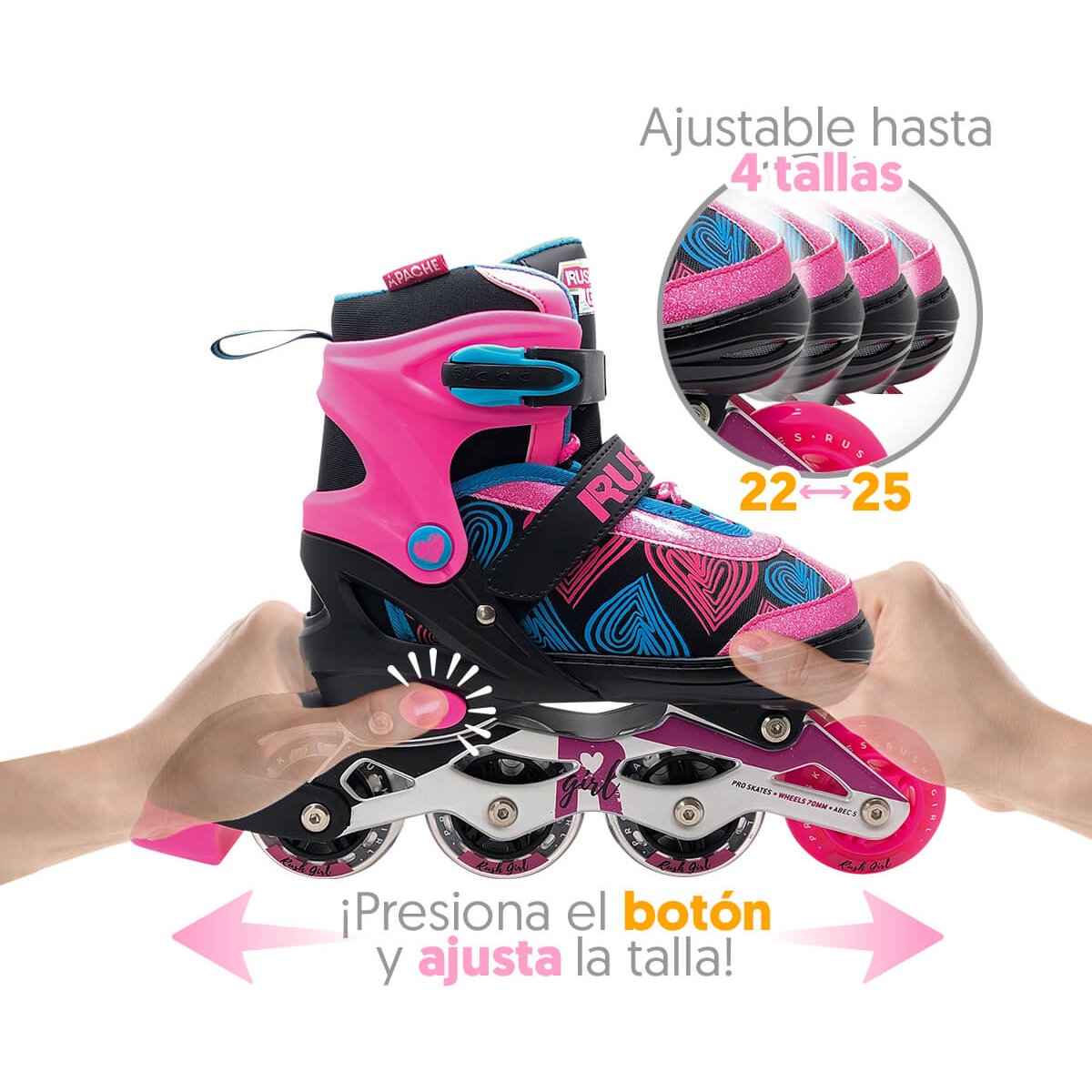 Patines en Línea Ajustables Pro Rush Girl Flying Wheel