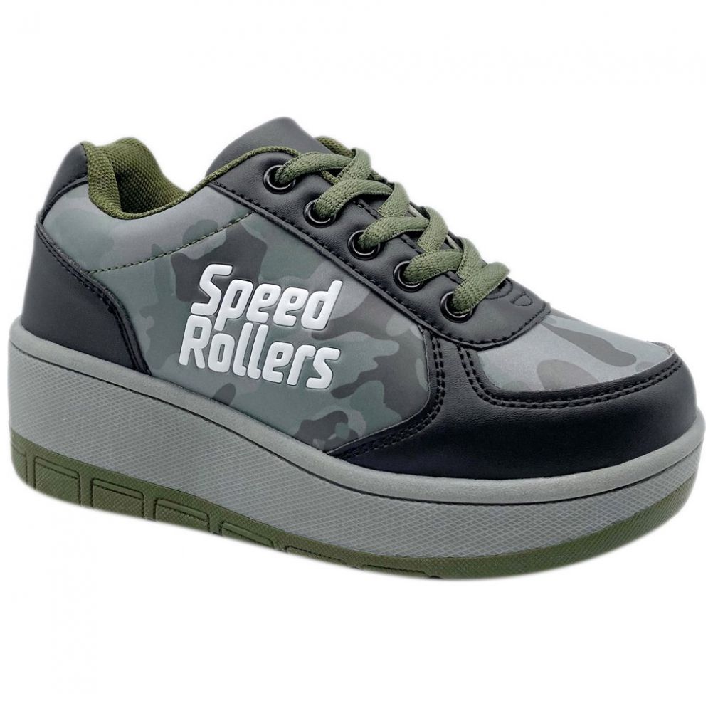 Tenis Patín Capta 18-22 Verde Speed Rollers