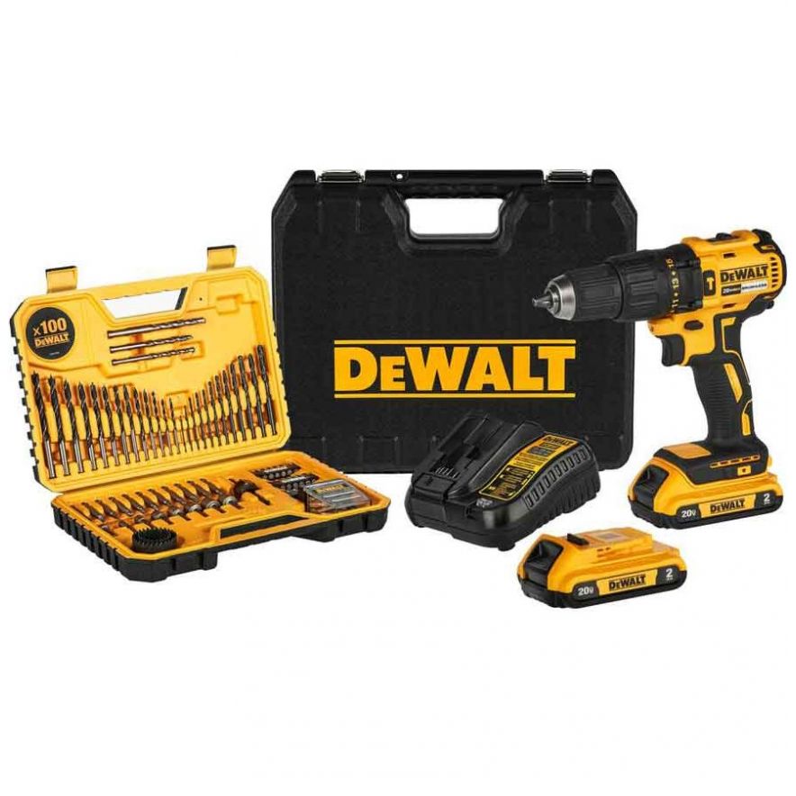 Rotomartillo 1/2" 20V Brushless 2X2Ah + 100 Acc Dewalt