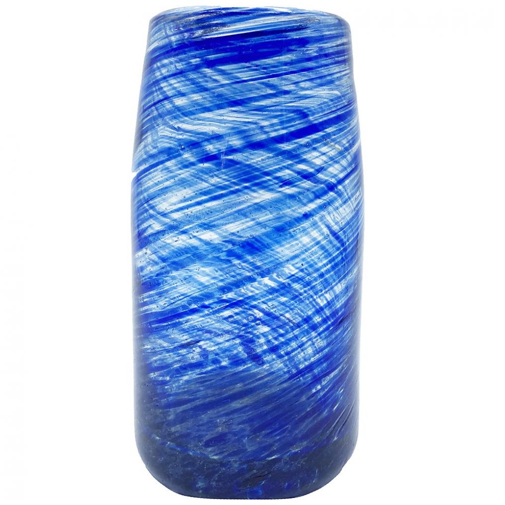 Vaso Hb Conico Swirl Azul Vintage Home