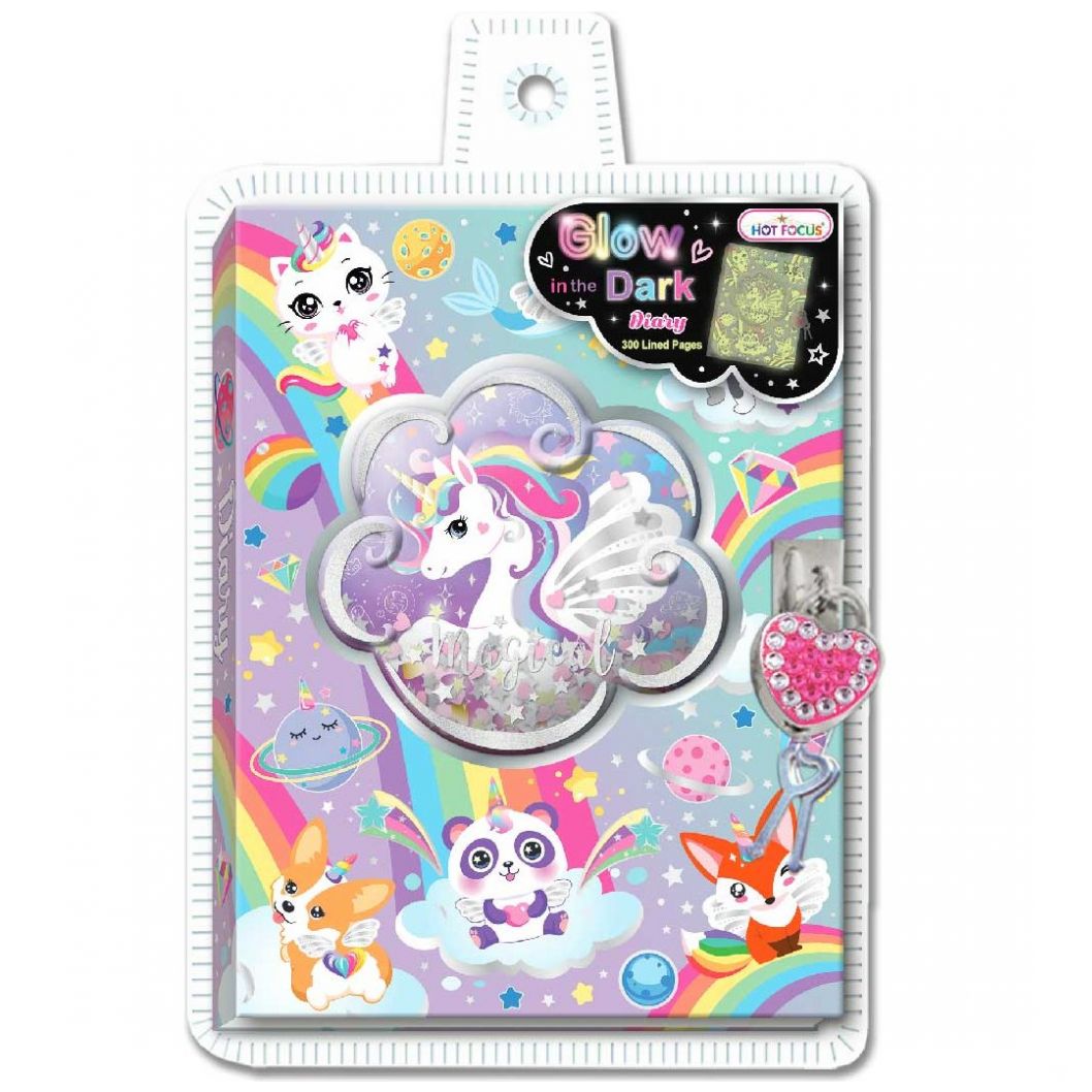 Diario con Candado Y Llaves Glow In The Dark