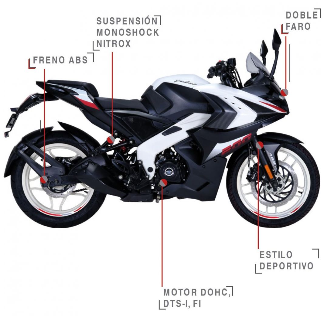 Motocicleta Pulsar 200 Rs Perla Bajaj