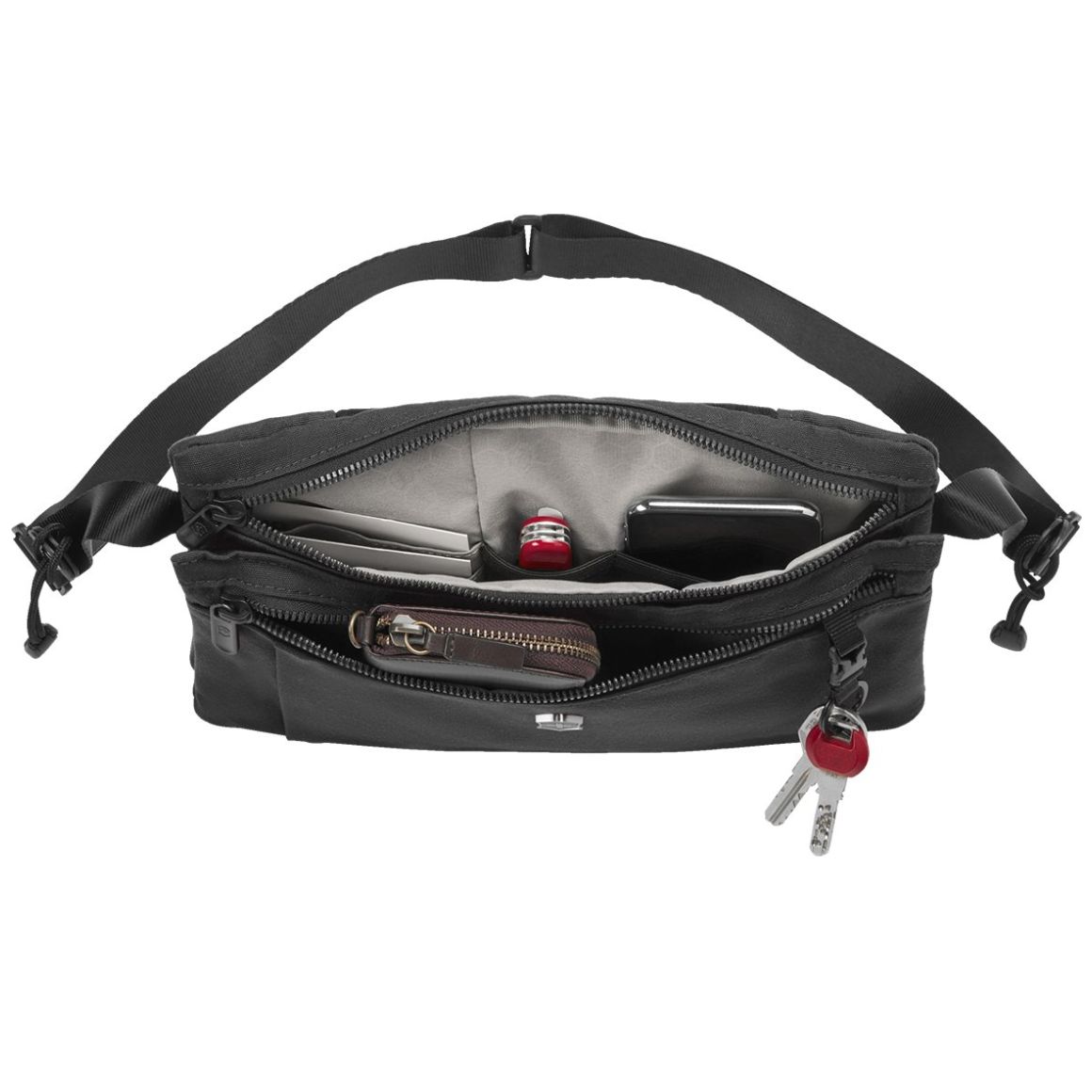 Compact Cross Body Bag Negro Victorinox Modelo Elo 607 para Hombre