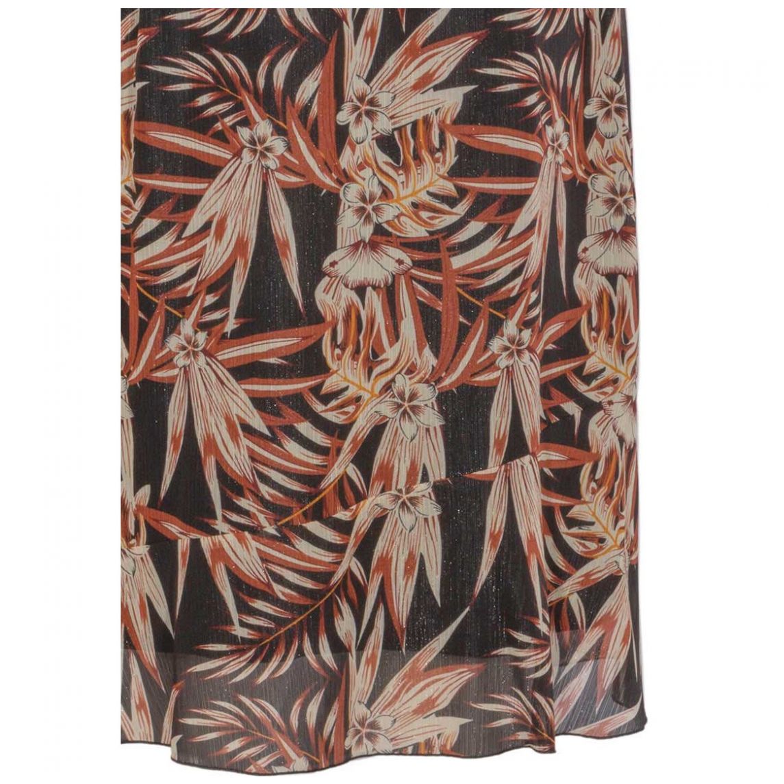 Conjunto 3 Piezas Saco Manga 3/4 Liso Top Y Falda Estampada Joces
