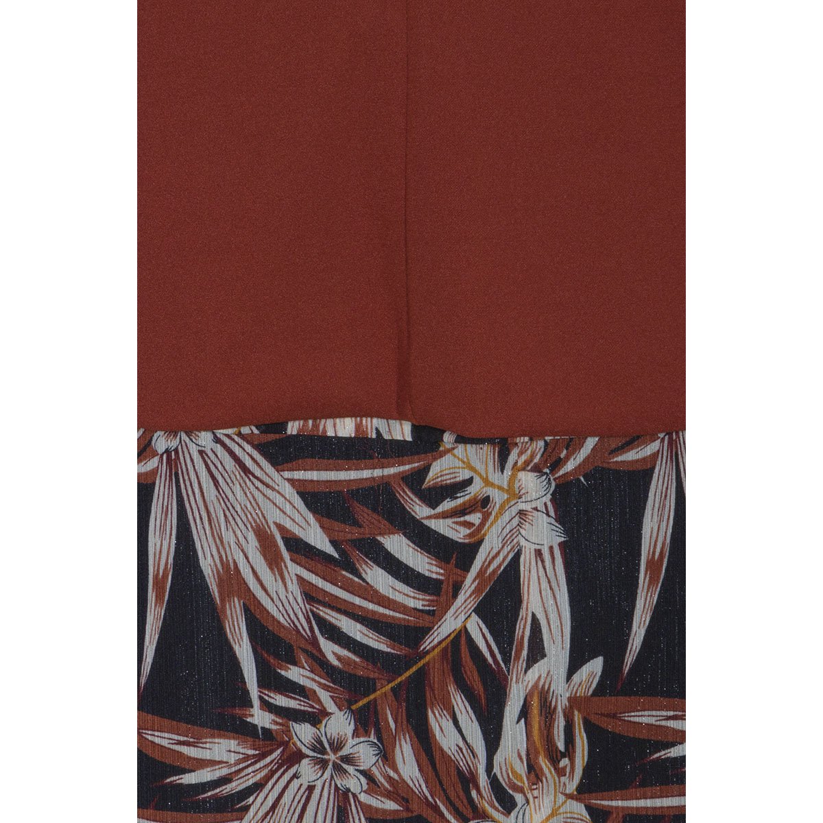Conjunto 3 Piezas Saco Manga 3/4 Liso Top Y Falda Estampada Joces