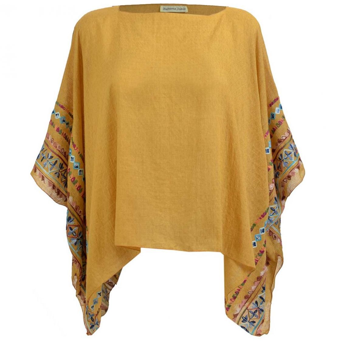 Blusa Cuadrada con Bordado Lateral  Banana Jeans