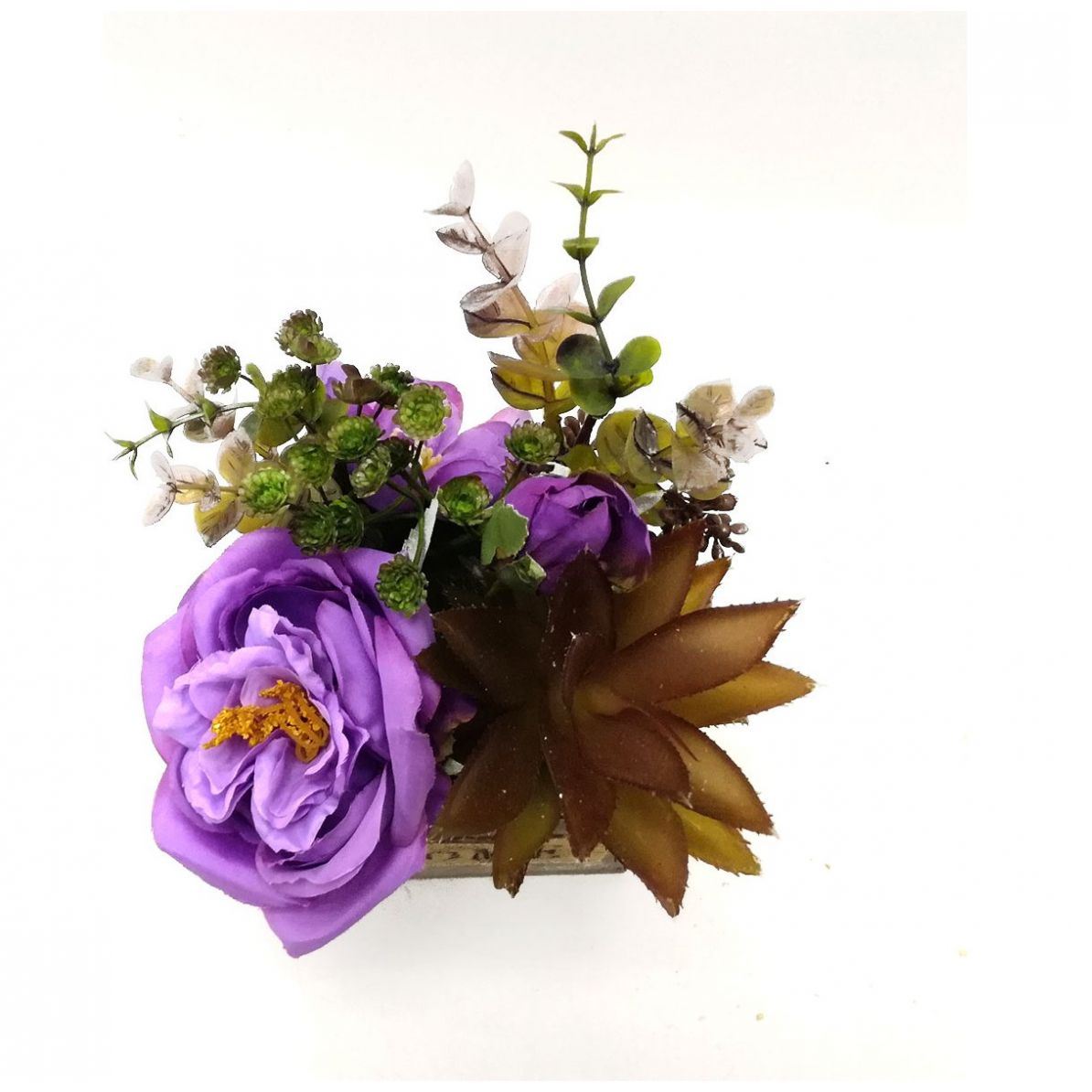 Arreglo Flores Artificiales Purple Vintage Home