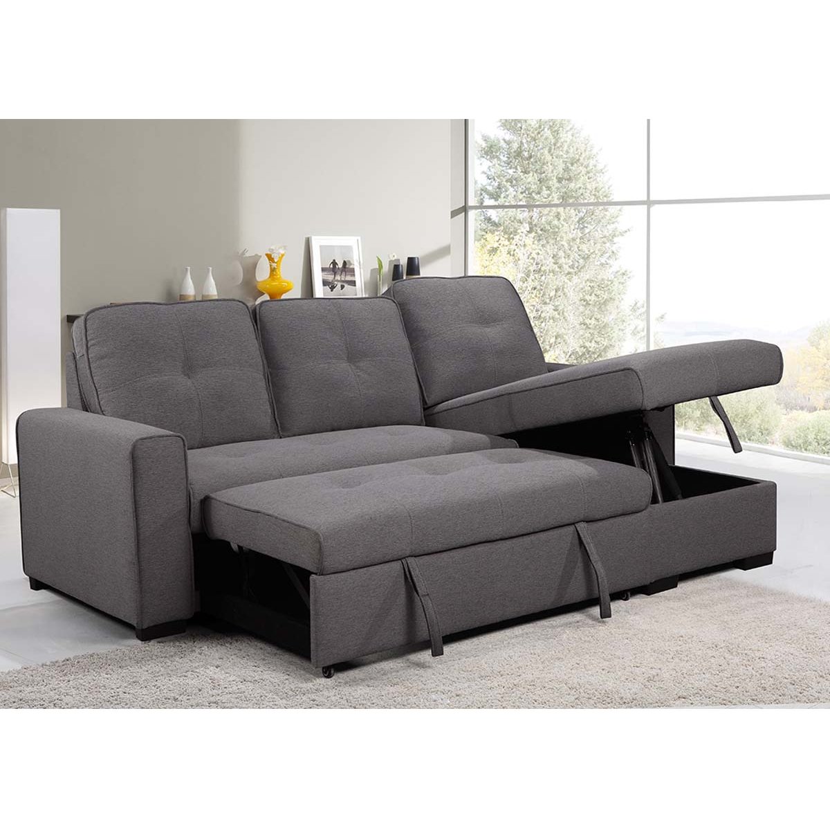 Sofá Cama Bruno Gris Lottus