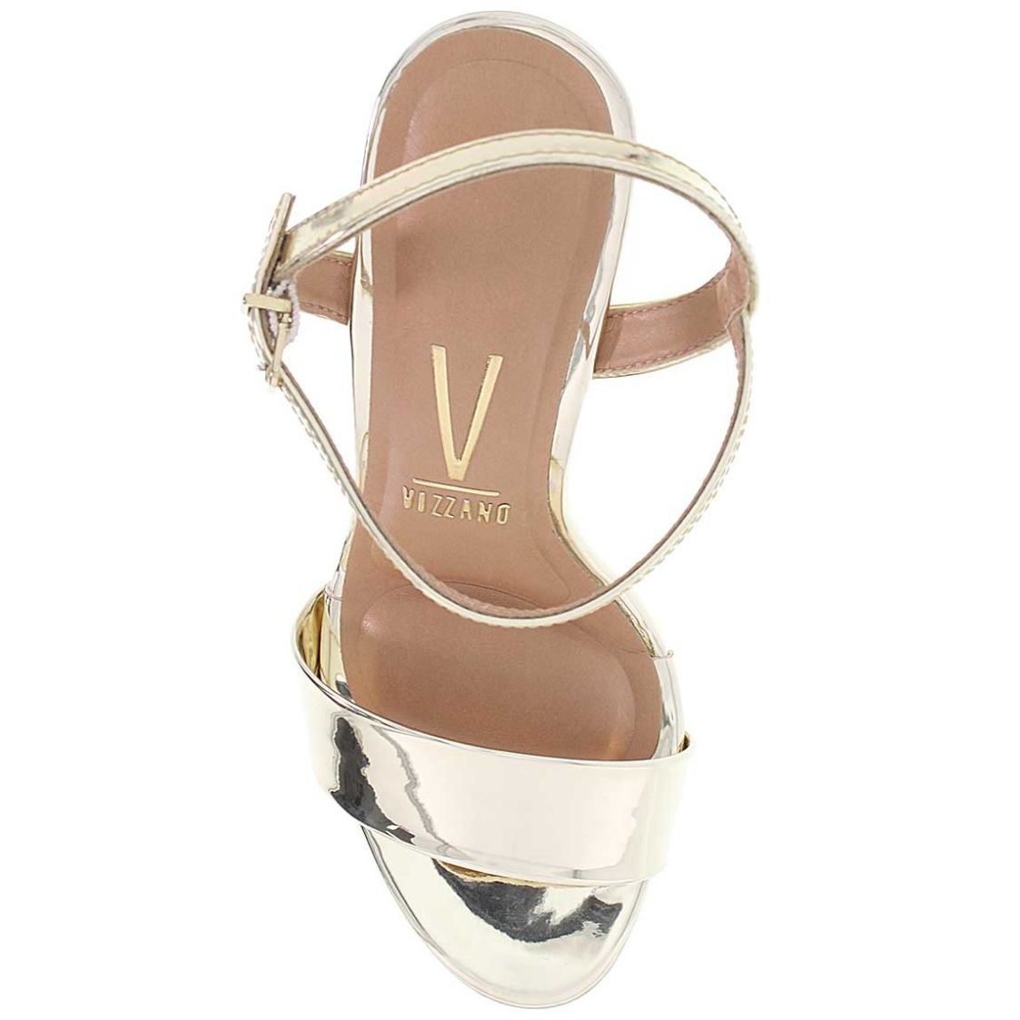 Sandalia con Tacón Oro Vizzano