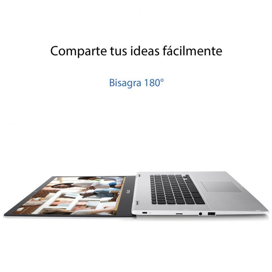 Laptop Asus Cx1500Cna Cel 4G 64Emmc Plata Chrome