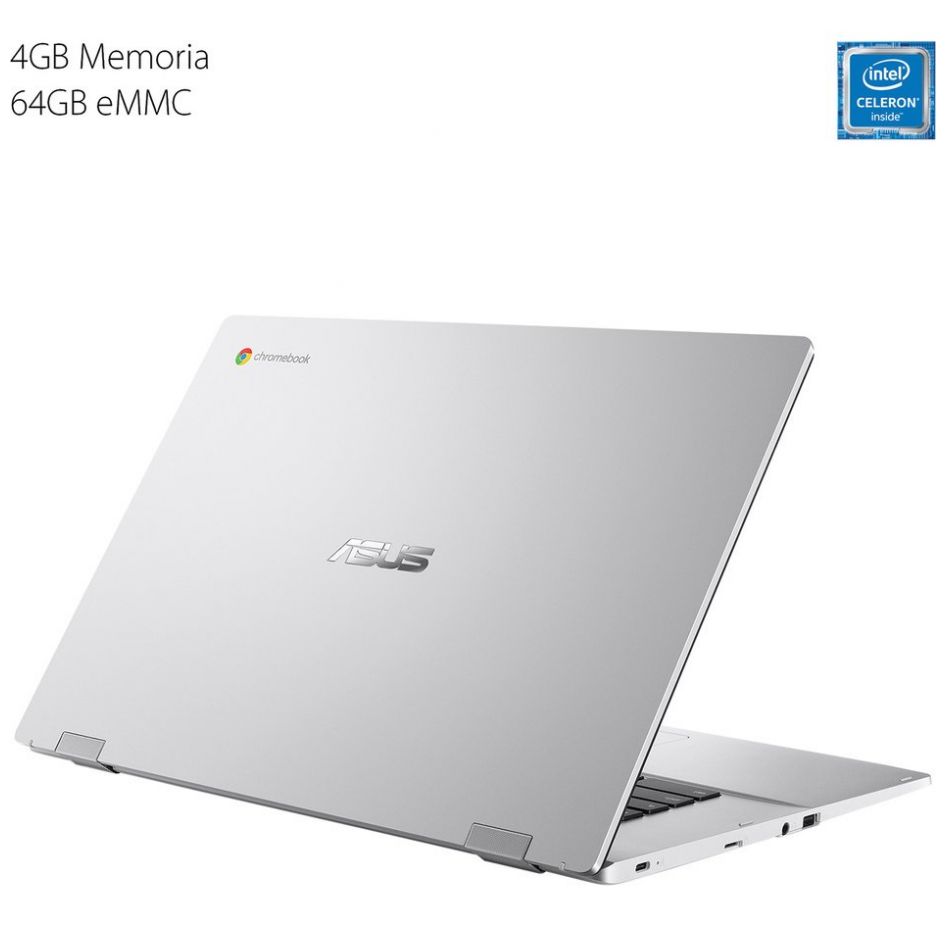 Laptop Asus Cx1500Cna Cel 4G 64Emmc Plata Chrome