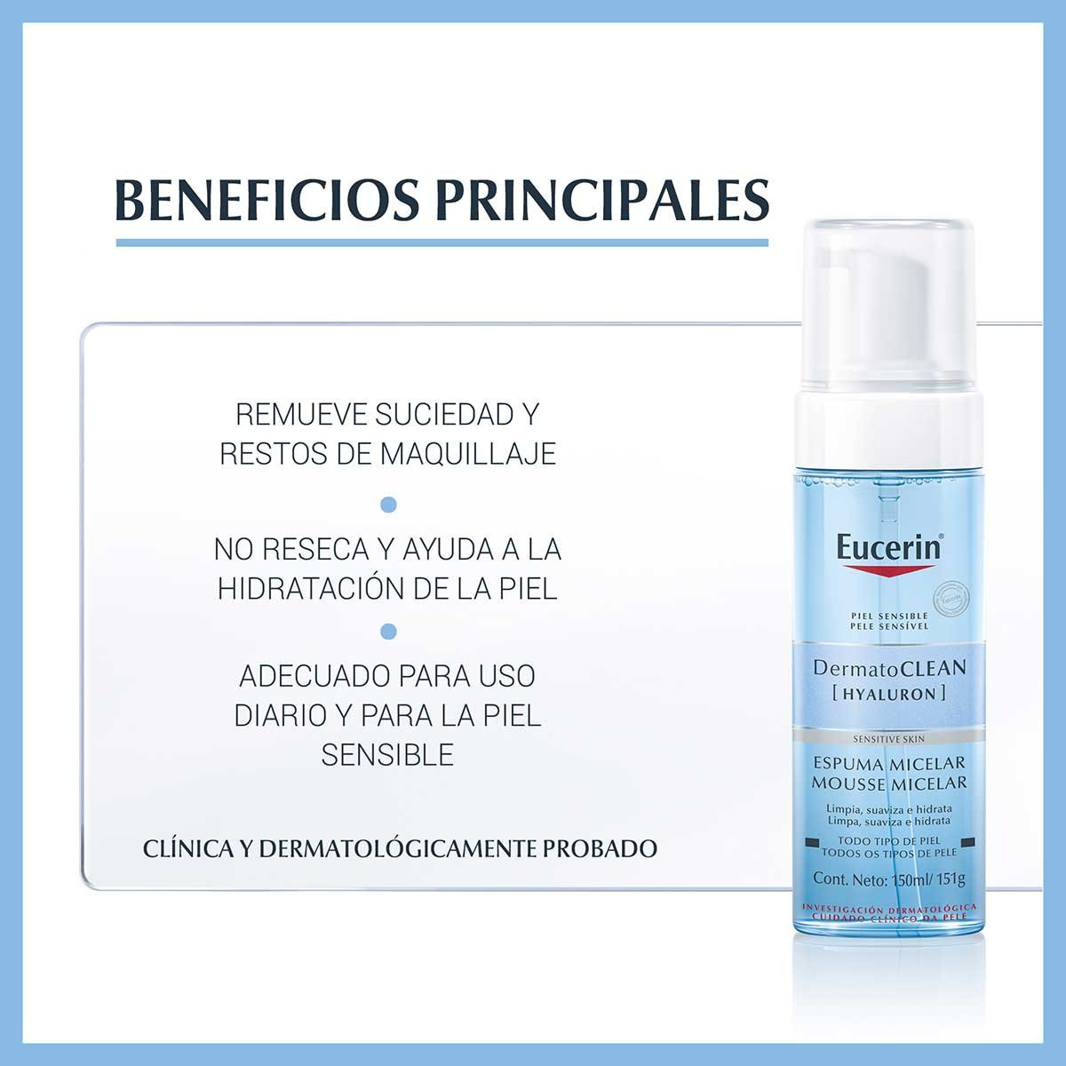 Eucerin Dermatoclean Micellar Foam 150Ml