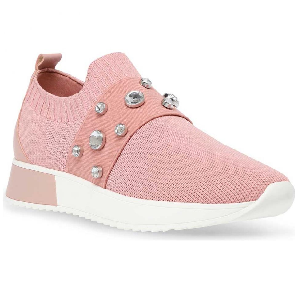 Tenis slip on store rosa