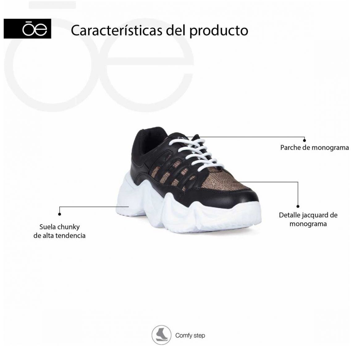Tenis Chunky Negro Cloe