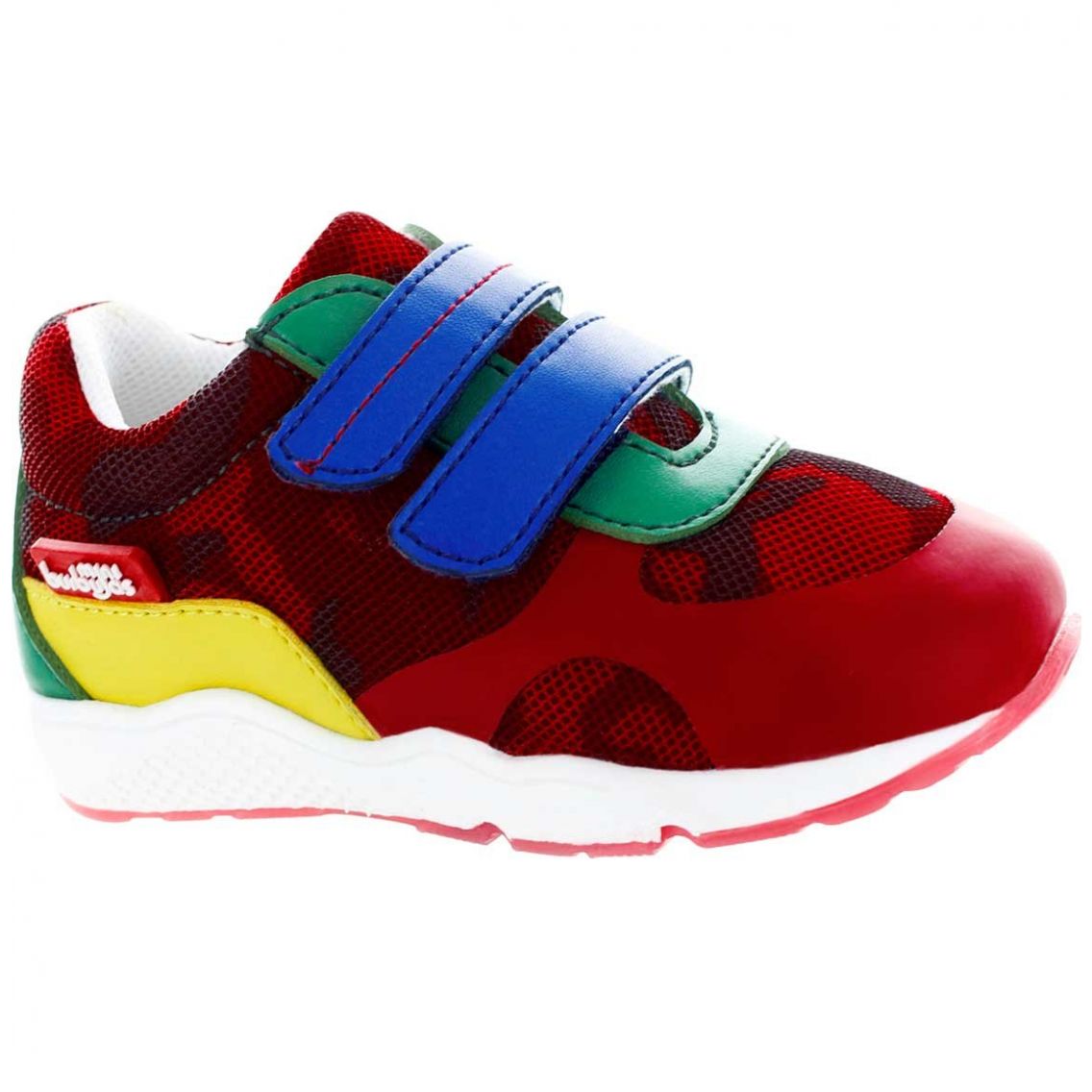 Tenis Bomba Niño con Velcro 13-17 Rojo Mini Burbujas