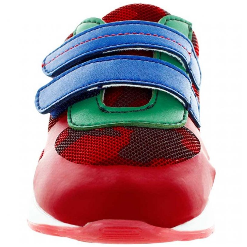 Tenis Bomba Niño con Velcro 13-17 Rojo Mini Burbujas