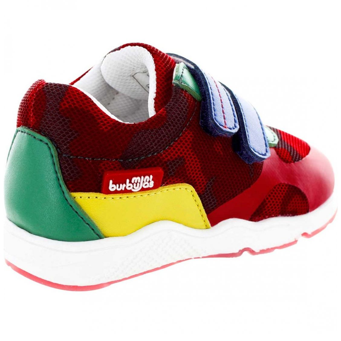 Tenis Bomba Niño con Velcro 13-17 Rojo Mini Burbujas