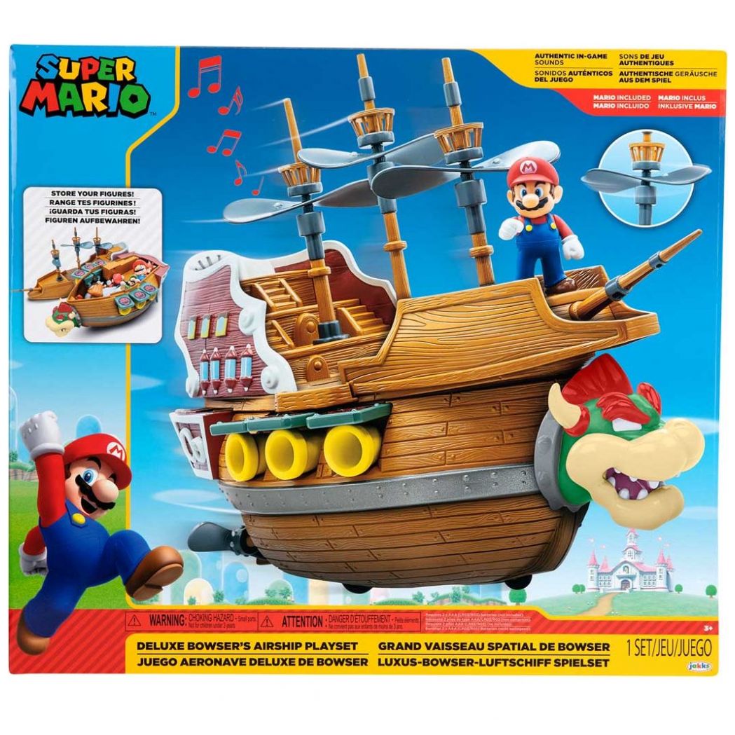 Figura Super Mario Dlx Bowser's Airship Playset