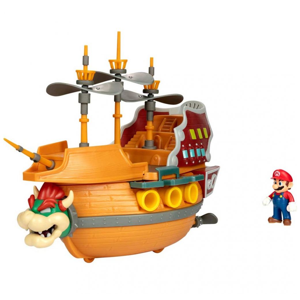 Figura Super Mario Dlx Bowser's Airship Playset
