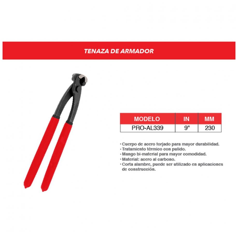 Tenaza de Armador (Cabillero) 9" Promaker
