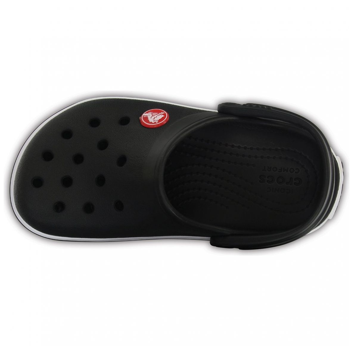 Sueco Croband Clog 15-23 Negro Crocs para Niño