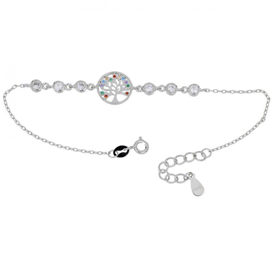 Pulsera Cadena Árbol Vida en Plata 925 Farfalla Bonetti