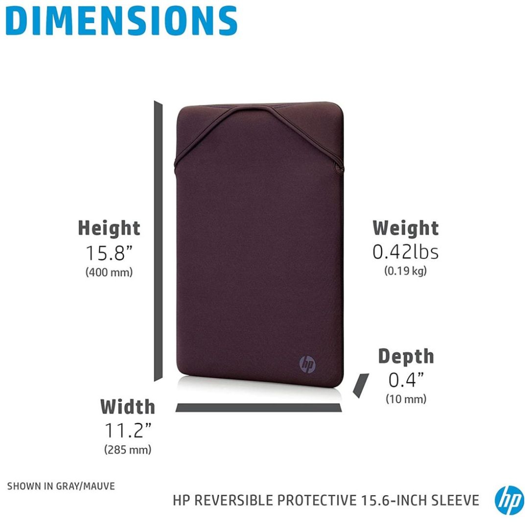 Funda Hp 15 Protección Reversible Gris/ Malva