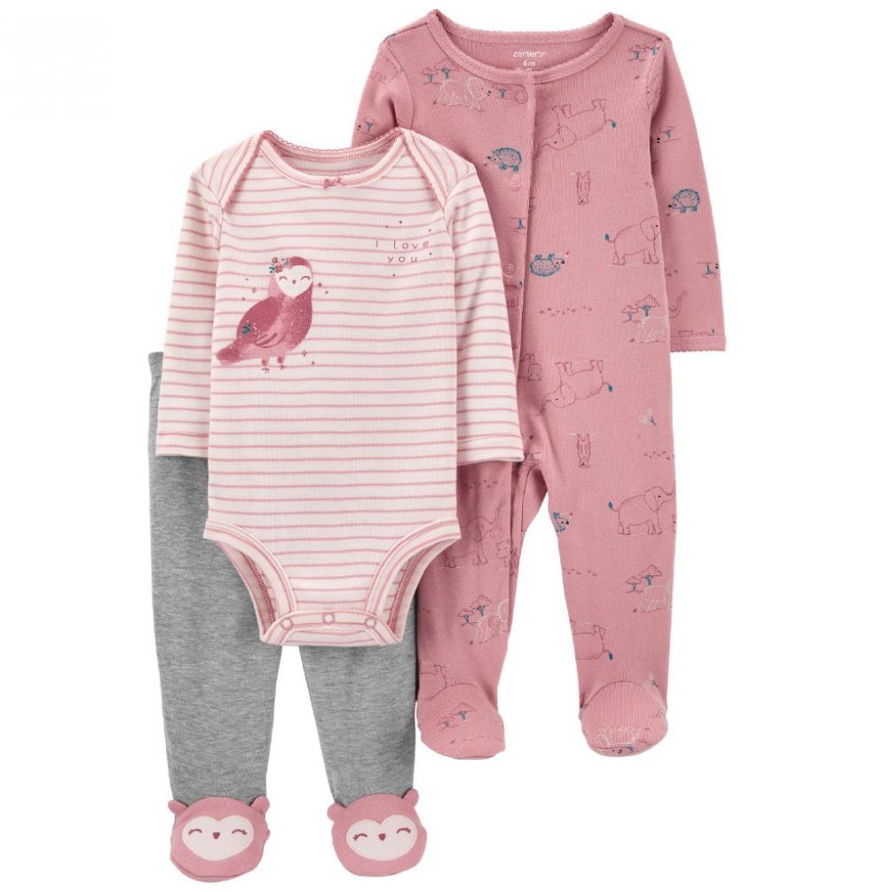 Set de 3 Piezas con Mameluco Carter's Modelo  1M755110 para Niña