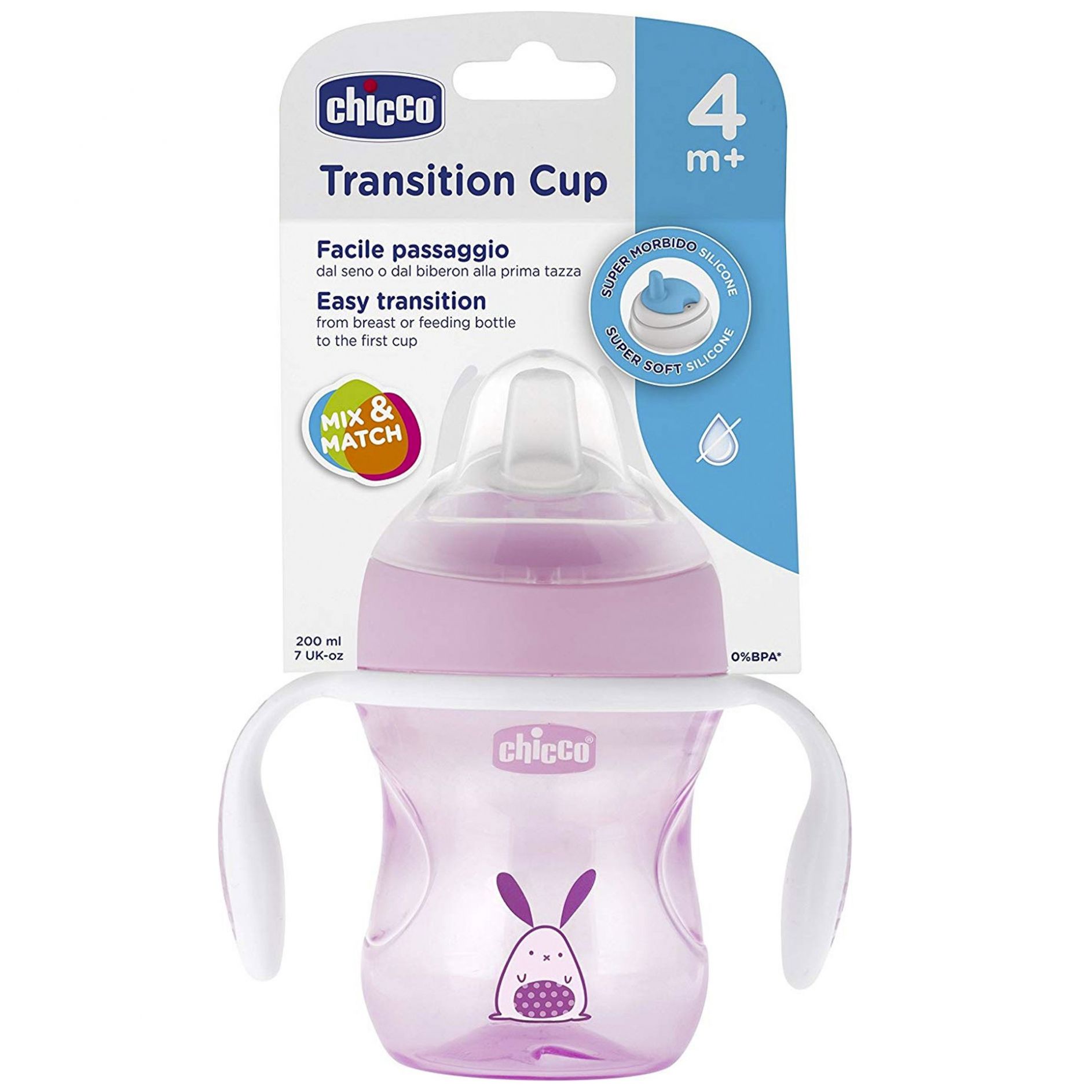 Chicco Vaso de Transición, 4 Meses+, Color Rosa