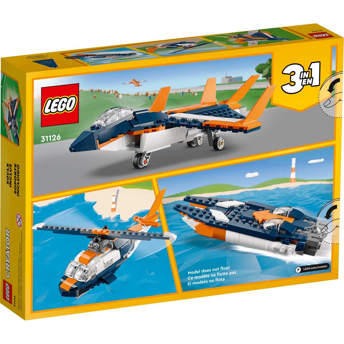 Avión Jet Supersónico Lego Creator
