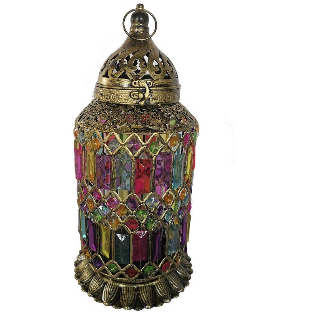 Candelero Gem Vitral Vintage Home