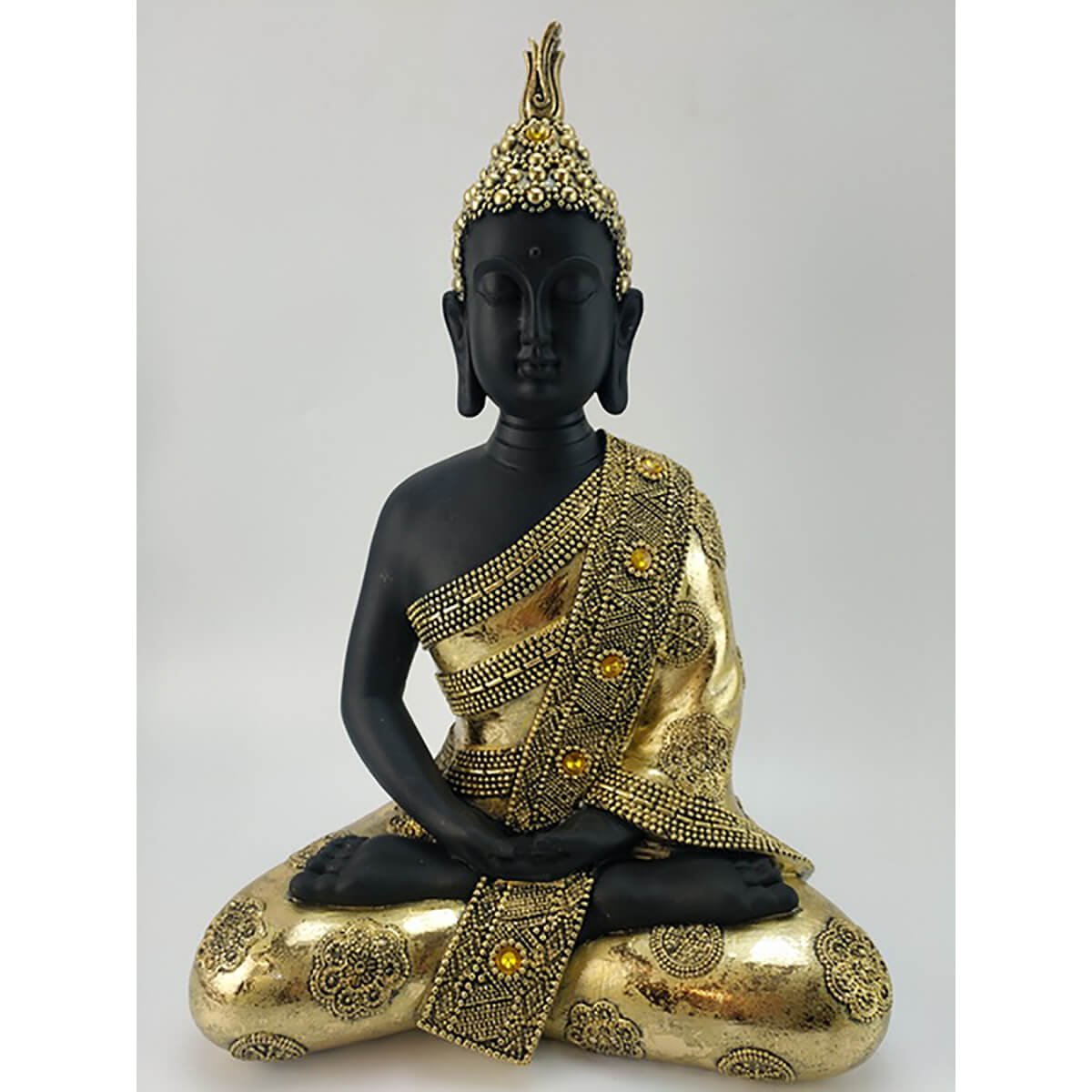 Buda Sentado Negro con Dorado Poli G Sears Mexcio