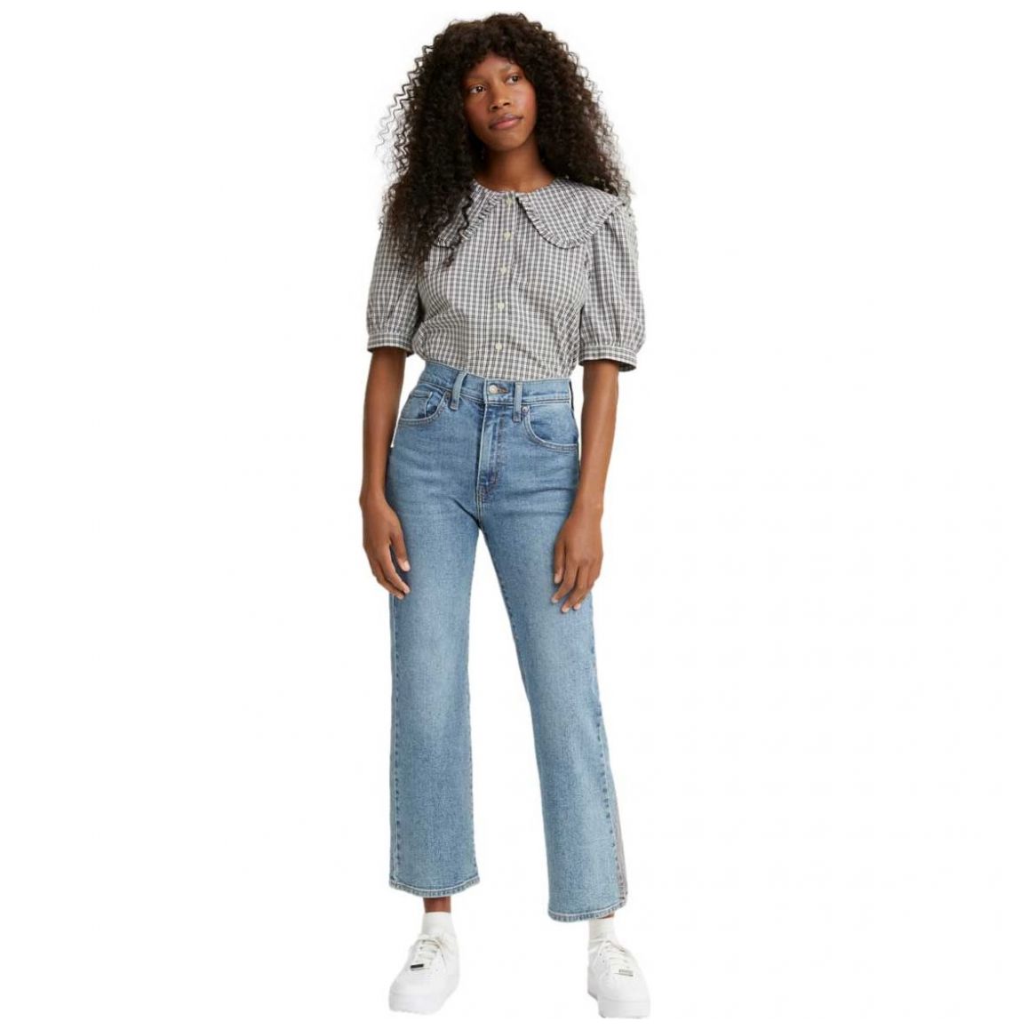 Levi's High Waisted Cropped Flare Jeans
