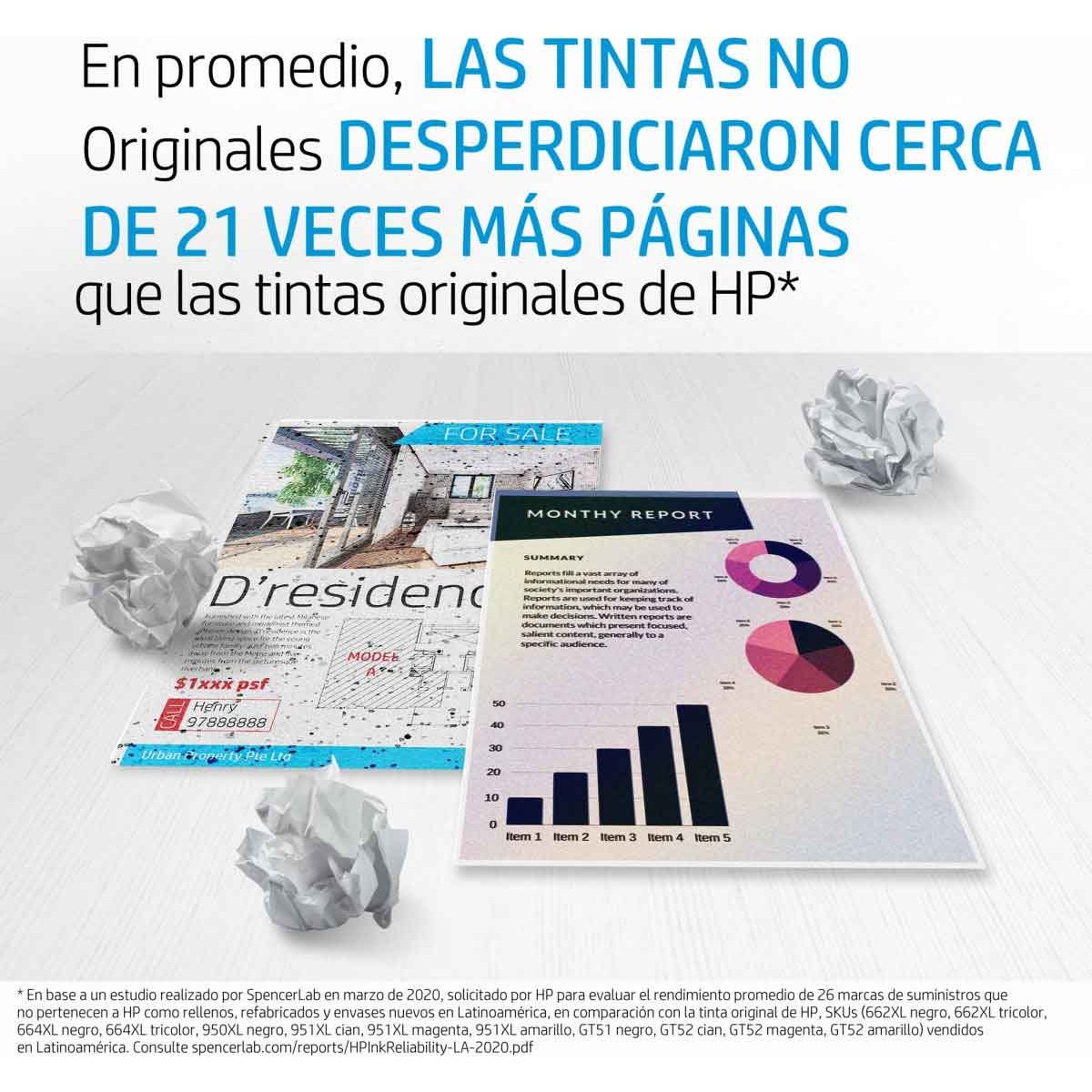 Cartucho de Tinta Hp 667 Tricolor Original (3Ym78Al)