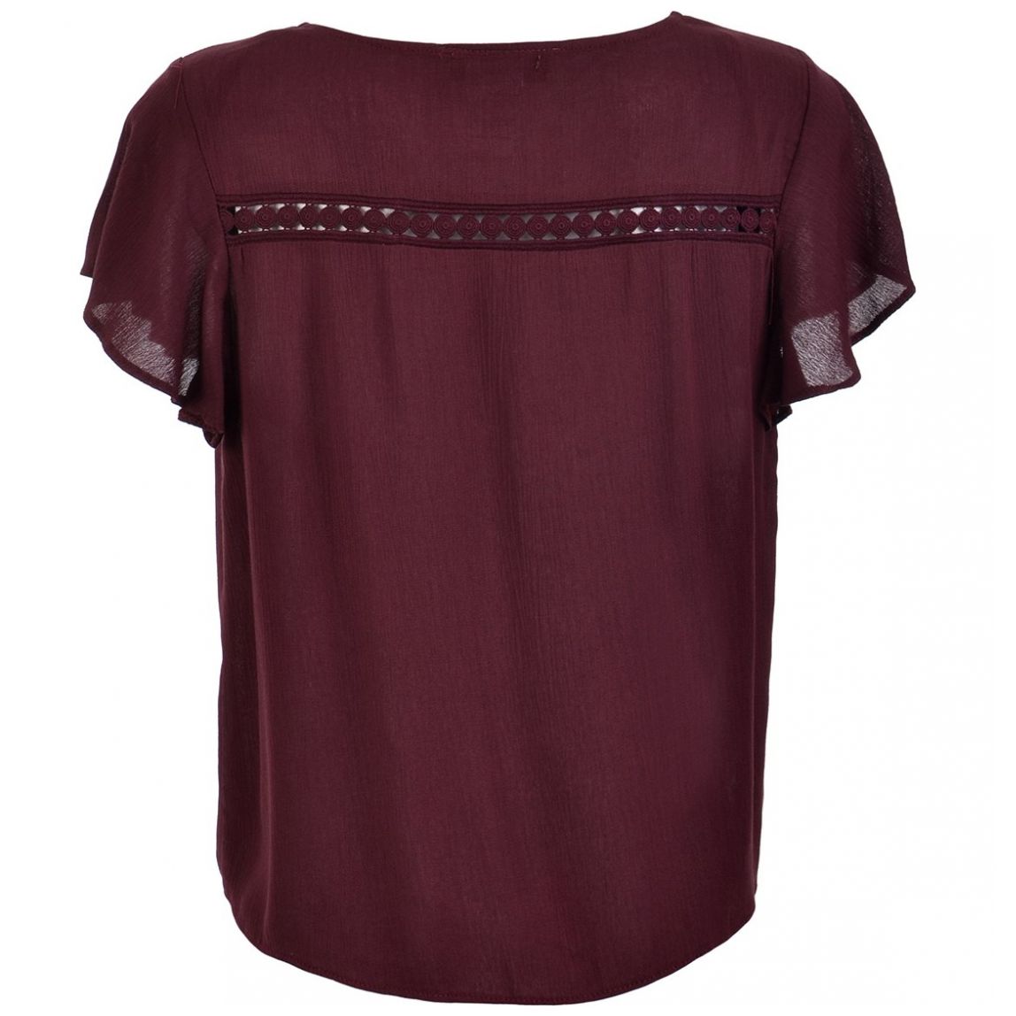 Blusa Lisa Escote V Manga Corta Banana Jeans