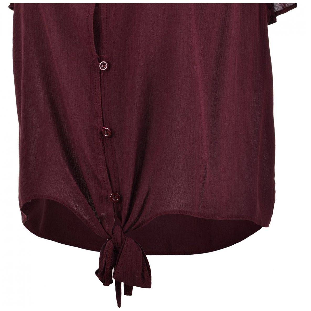 Blusa Lisa Escote V Manga Corta Banana Jeans