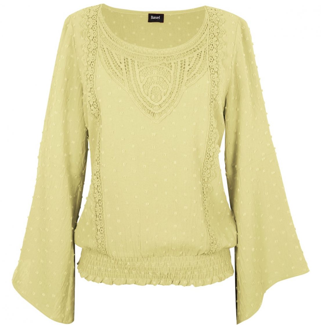 Blusa para Mujer Manga Larga Cuello Redondo Diseño Mangas Amplias Basel