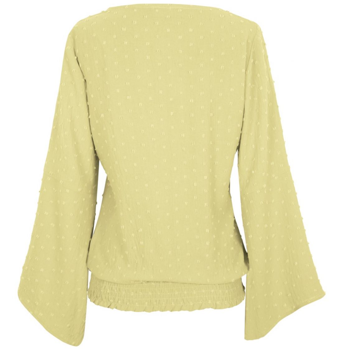 Blusa para Mujer Manga Larga Cuello Redondo Diseño Mangas Amplias Basel