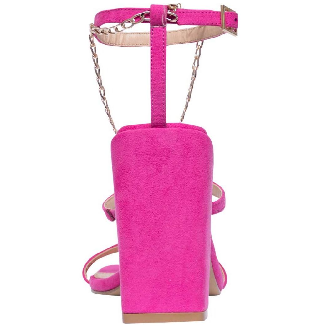 Sandalia Neeja con Tacón y Cadena Fucsia Forever 21