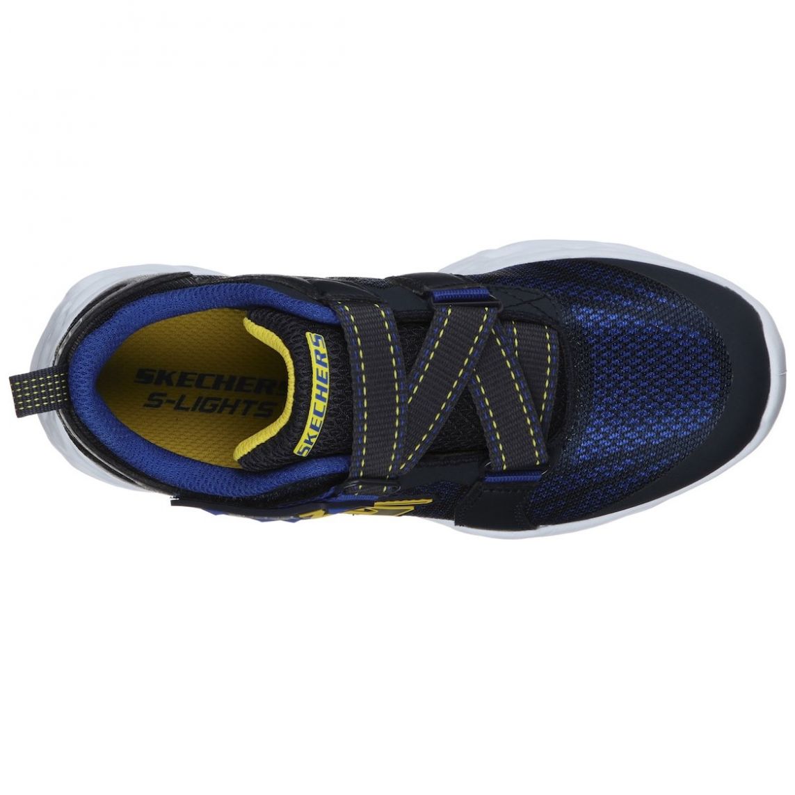 Tenis Vortex-Flash 17-22 Azul Amarillo Skechers para Niño