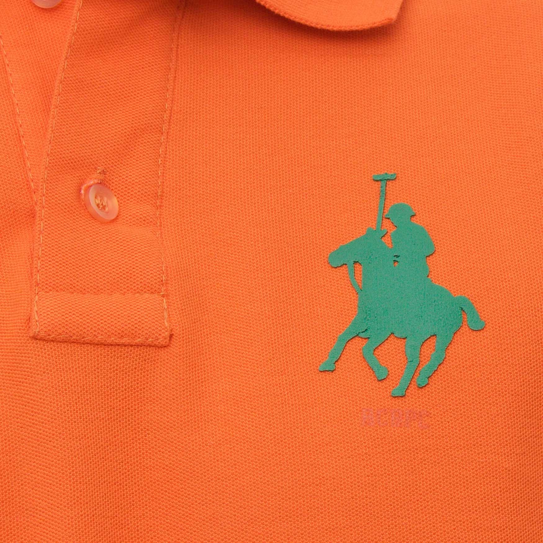 Playera Polo Naranja para Hombre Manga Corta Polo Club