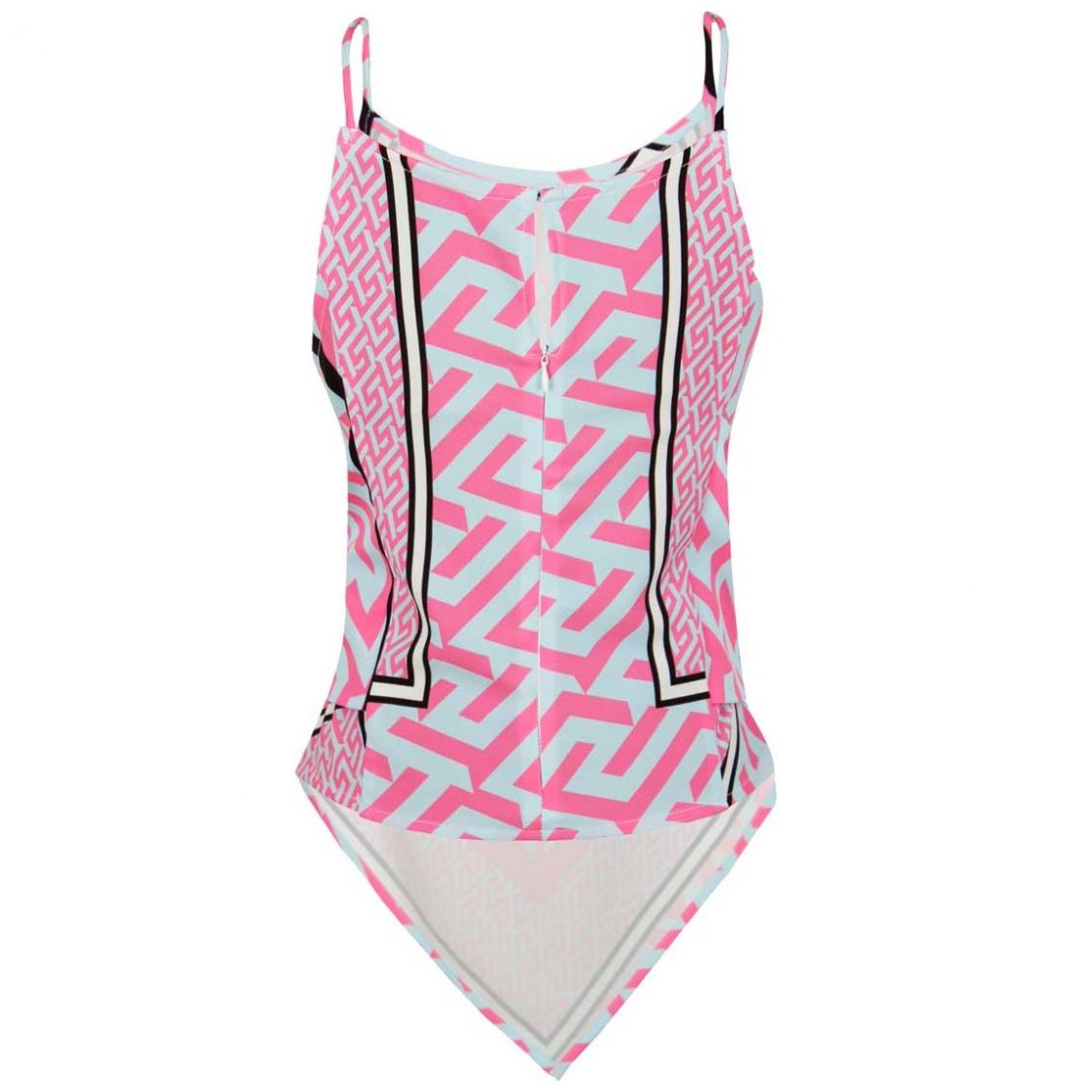 Blusa para Mujer  Manga Tirantes Cuello Redondo Diseño Estampado Tipo Pañoleta Basel