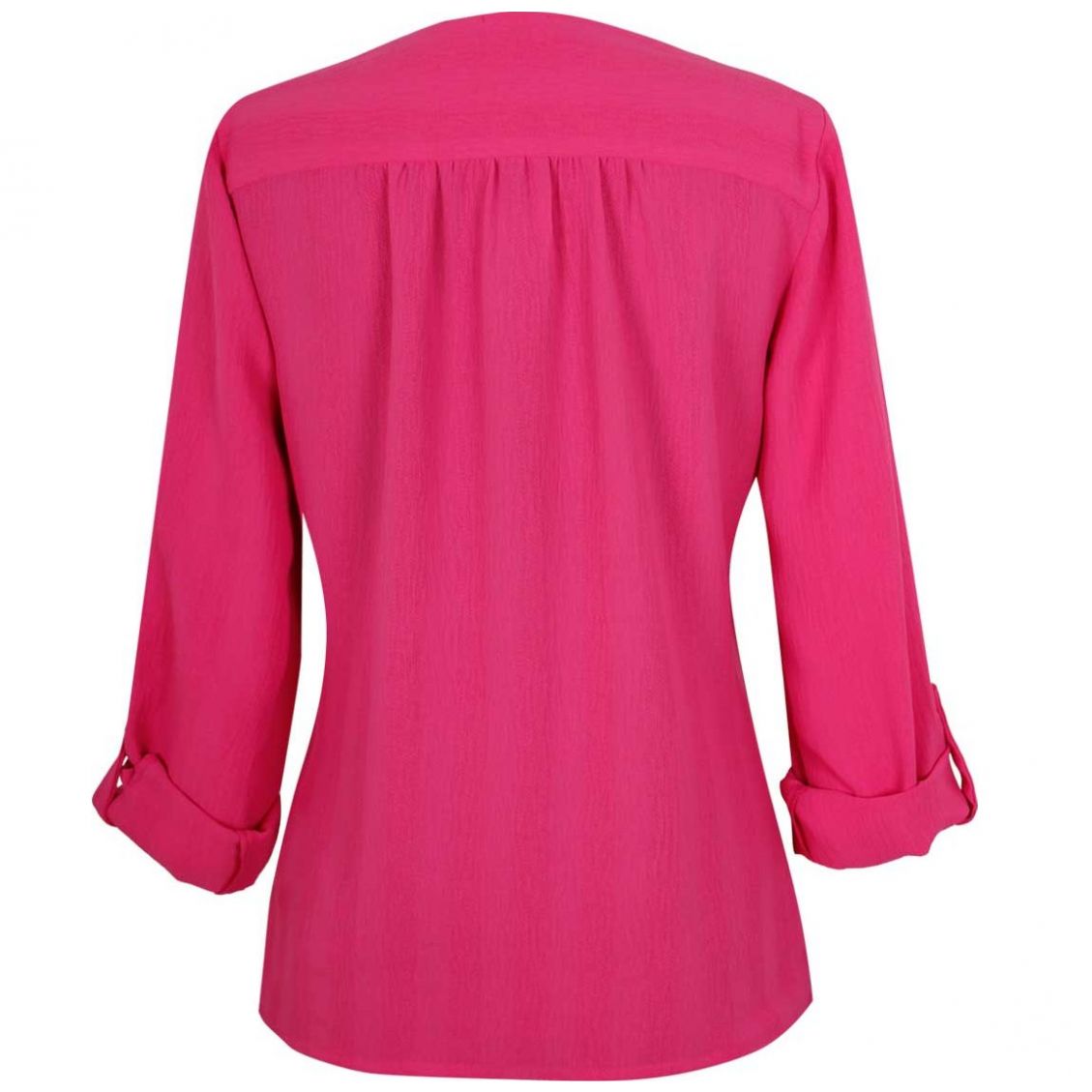 Blusa Basel Manga Larga Cuello V Diseño Lisa