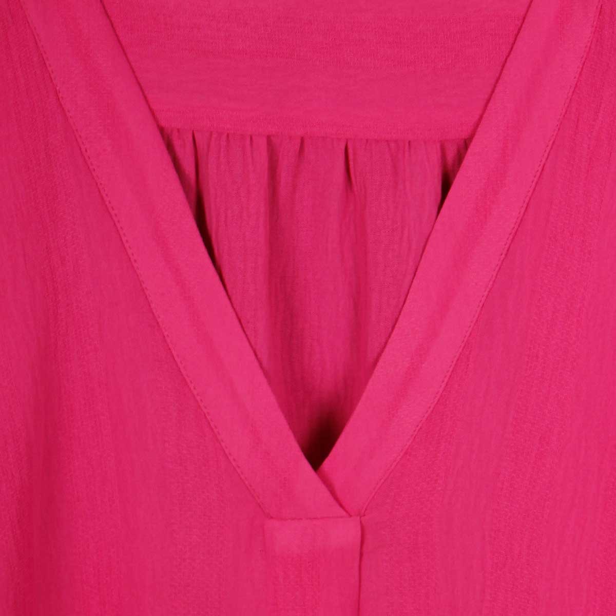Blusa Basel Manga Larga Cuello V Diseño Lisa