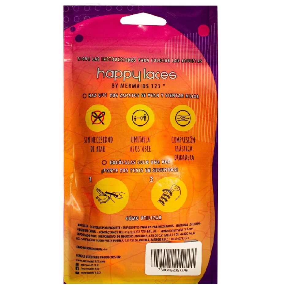 Happy Laces White Mermaid 123 para Niña