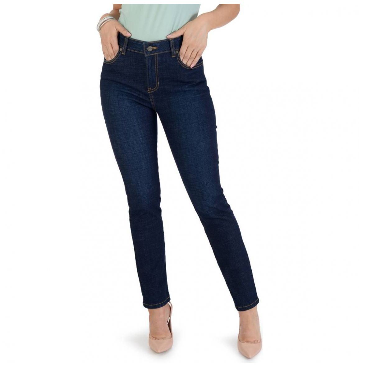 Jeans con Bolsas Corte Recto Gloria Vanderbilt para Mujer Petite