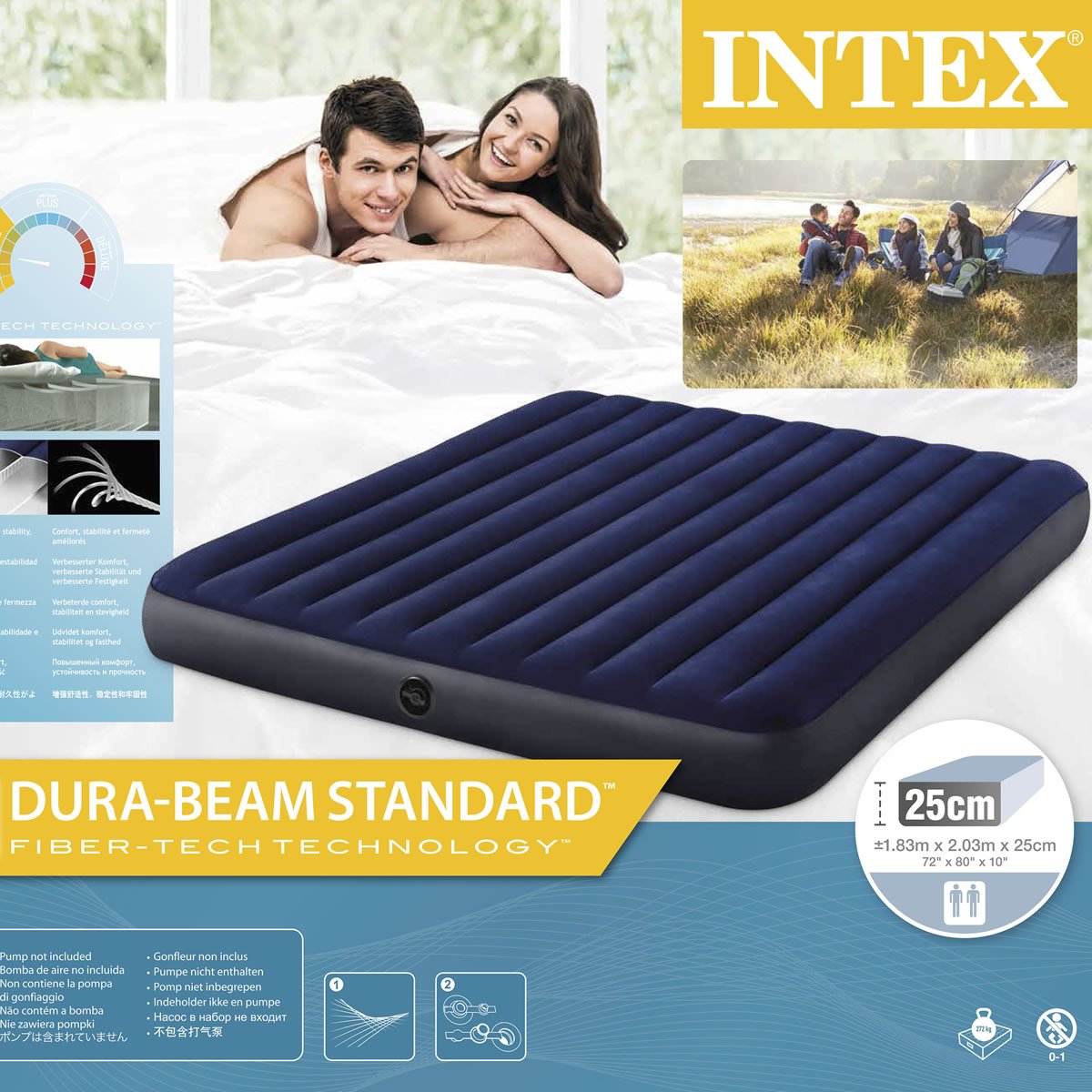 Colchón de Aire Clásico Downy Serie King Dura-Beam Intex