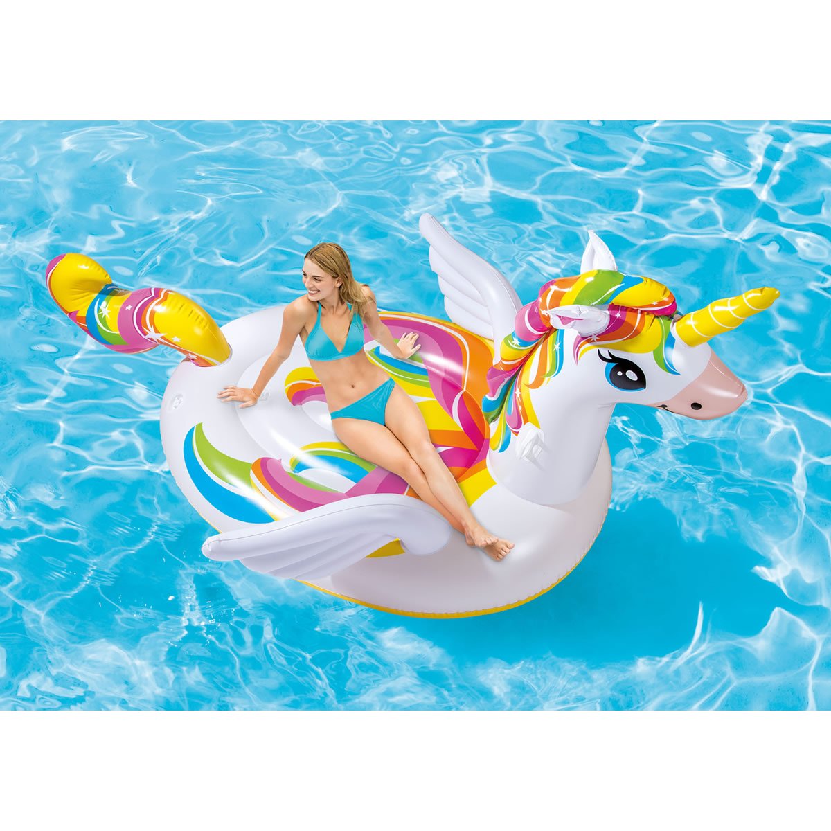 Montable Inflable Unicornio Gigante  22 Intex