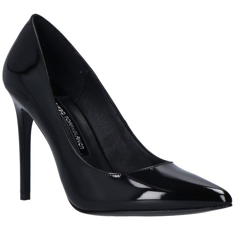 Zapatilla de Charol Negra Diego Torreblanca