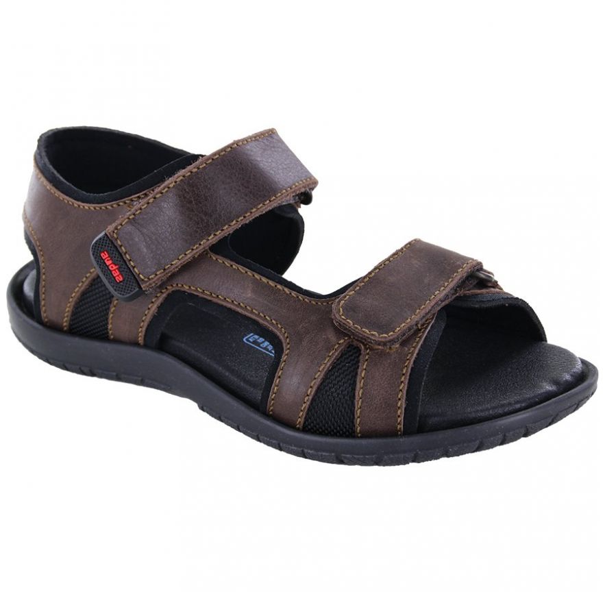 Huarache Doble Velcro 20-25 Café  Audaz para Niño